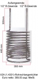 Steel (pipe) coil cooler V2A (circulation)