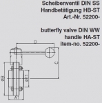 Scheibenventil SS DIN DN 50 (für Rohr DIN 11850)
